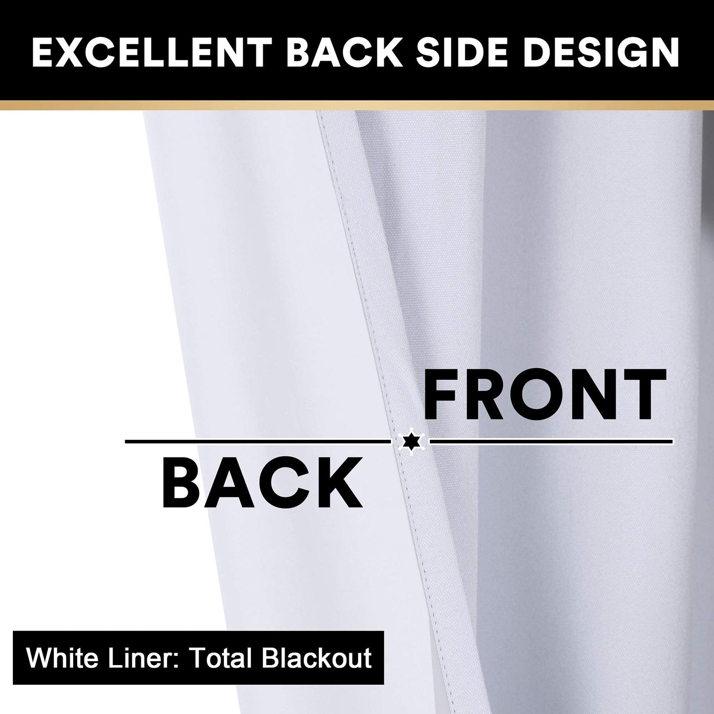 PrinceDeco Primitive Textured Linen 100% Blackout Curtains for Bedroom/Living Room Blackout Curtains 84 Inches Long, Energy Saving Window Treatment Curtains with White Liner (2 Panels, Natural)