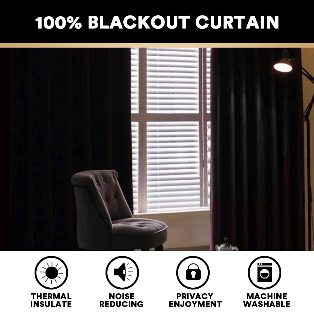 PrinceDeco Primitive Textured Linen 100% Blackout Curtains for Bedroom/Living Room Blackout Curtains 84 Inches Long, Energy Saving Window Treatment Curtains with White Liner (2 Panels, Natural)