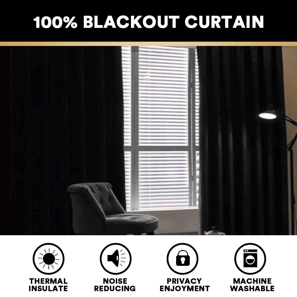 PrinceDeco Primitive Textured Linen 100% Blackout Curtains for Bedroom/Living Room Blackout Curtains 84 Inches Long, Energy Saving Window Treatment Curtains with White Liner (2 Panels, Natural)