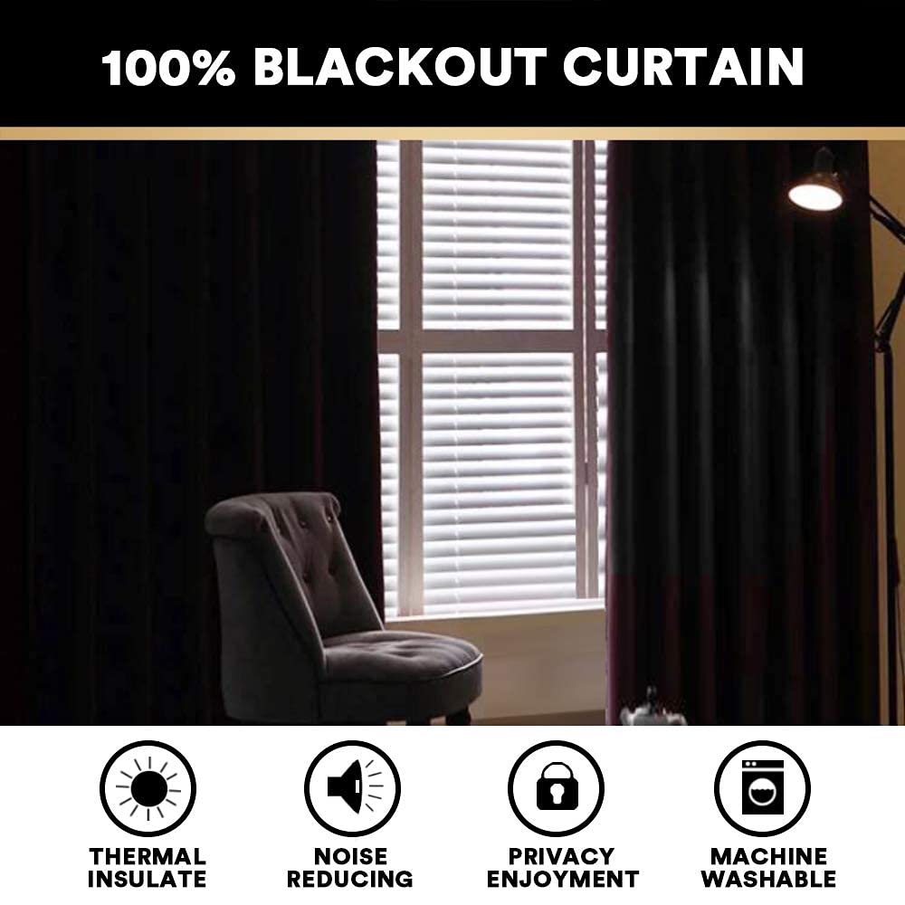 PrinceDeco Primitive Textured Linen 100% Blackout Curtains for Bedroom/Living Room Blackout Curtains 84 Inches Long, Energy Saving Window Treatment Curtains with White Liner (2 Panels, Natural)