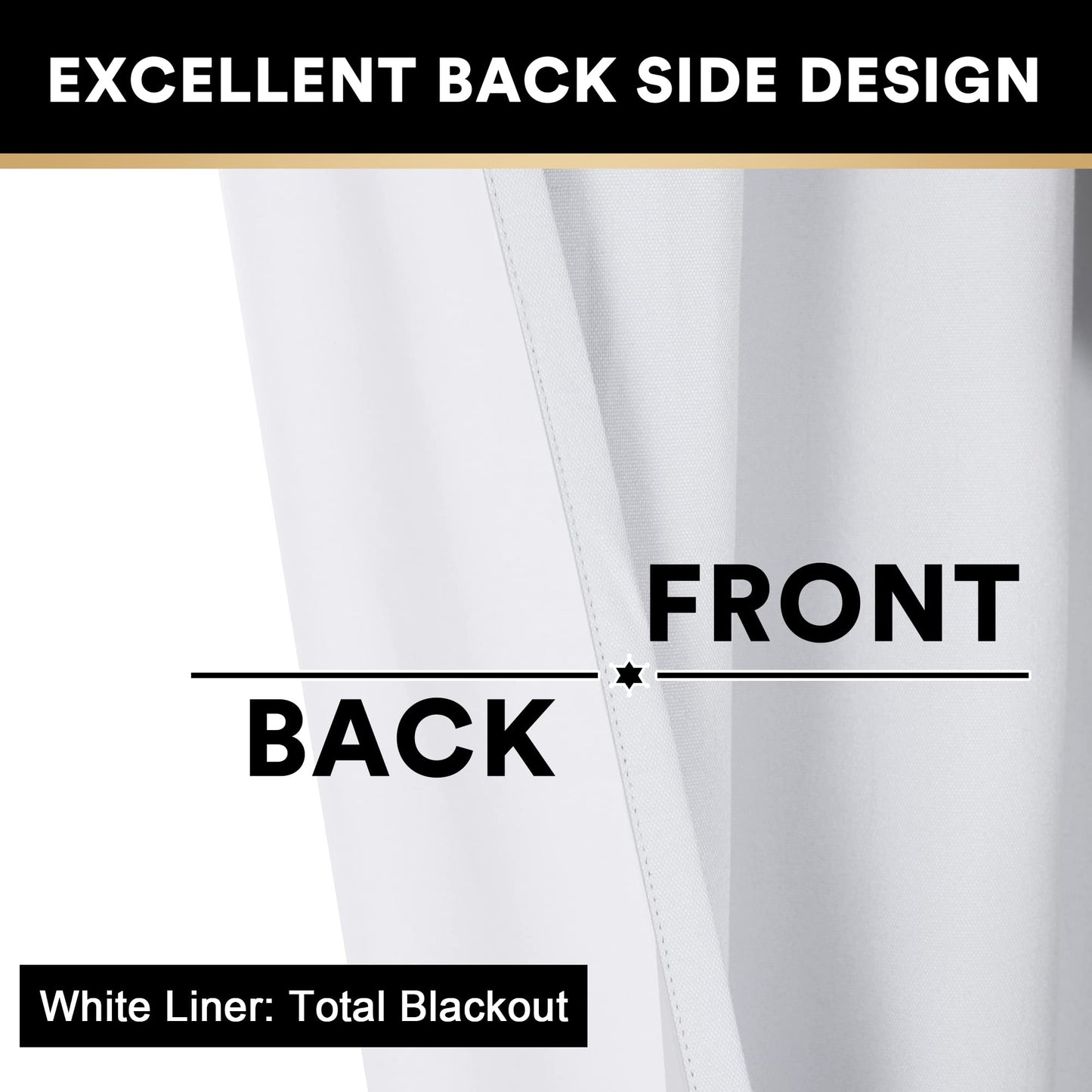PrinceDeco Primitive Textured Linen 100% Blackout Curtains for Bedroom/Living Room Blackout Curtains 84 Inches Long, Energy Saving Window Treatment Curtains with White Liner (2 Panels, Natural)